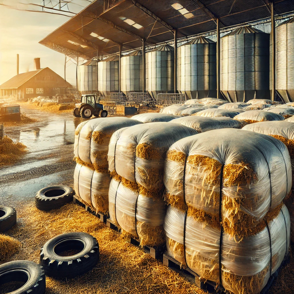  Store hay in a dry place to stop mold. Pack silage tightly to remove oxygen and help fermentation.